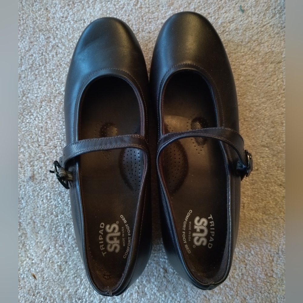 SAS Black Mary Jane Shoes